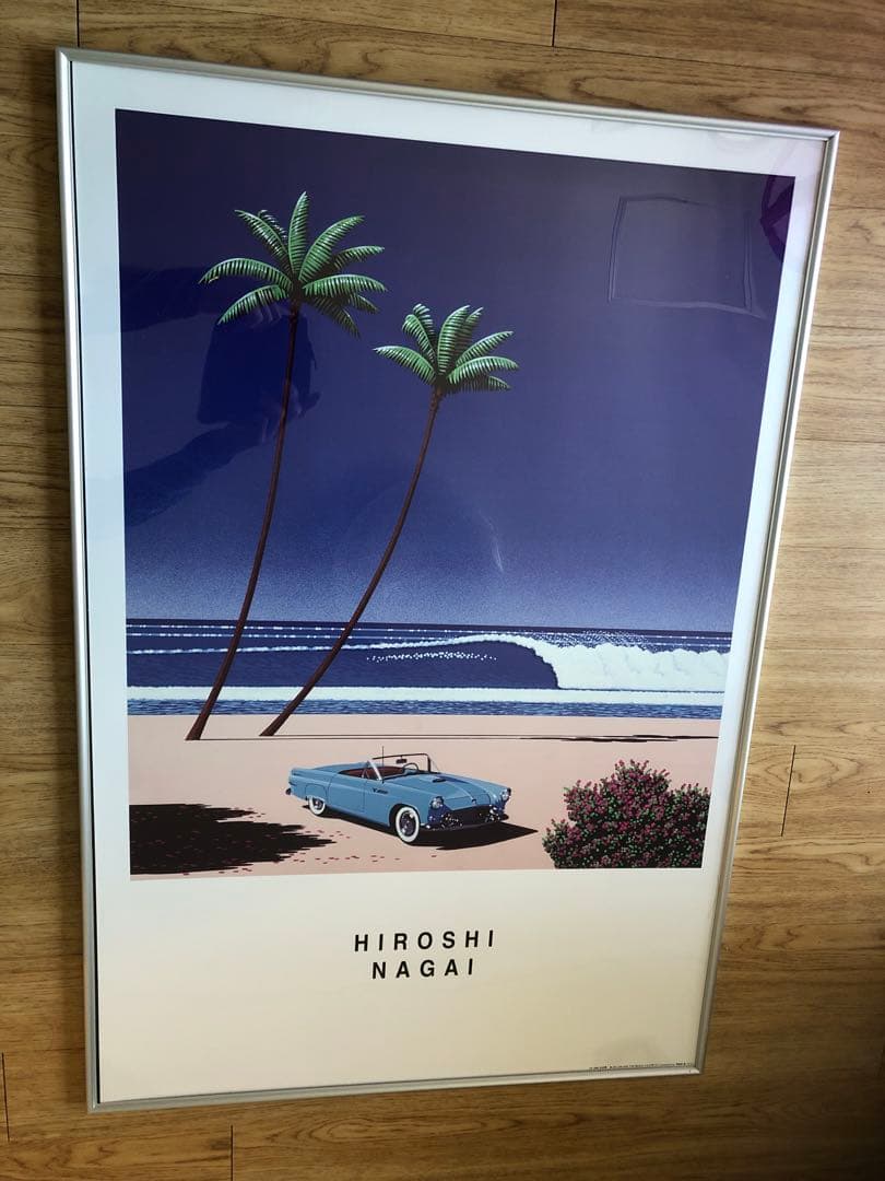 激レア【値下げ可！】永井博ポスター　91.5×61.5cm超特大サイズ