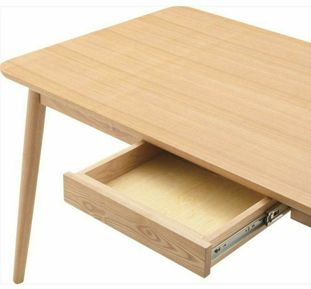 専用※展示品※アッシュ材木製ダイニングテーブル（引き出し付き）