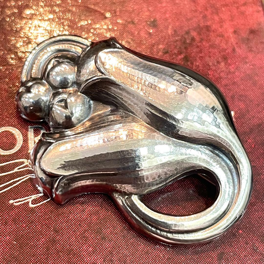 美品 ジョージジェンセン ブローチ 100B スズラン シルバー 925