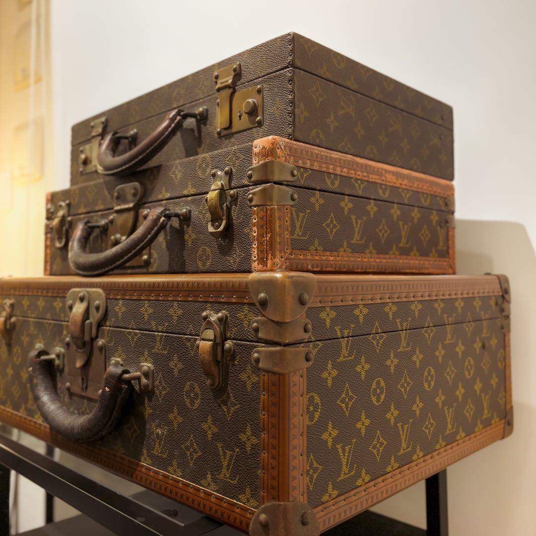 ルイ・ヴィトン モノグラム トランク 3点 ブラウン トランクタワー