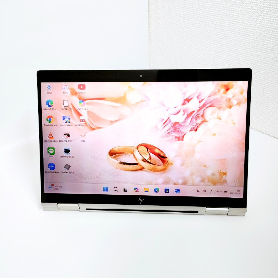 タッチパネル✨️第8世代i5/2in1/HP/SSD/カメラ付きノートパソコン