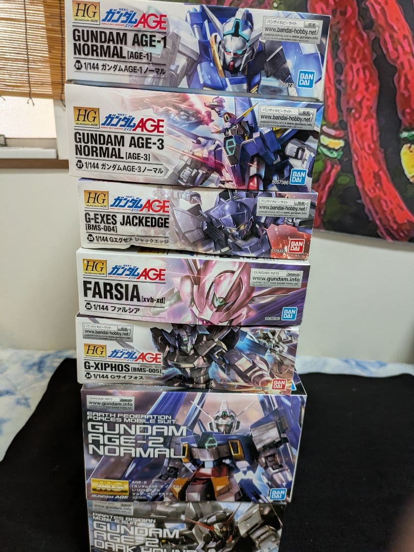 【ガンプラまとめ売り】　 ガンダムAGEシリーズ未組立品7点セット