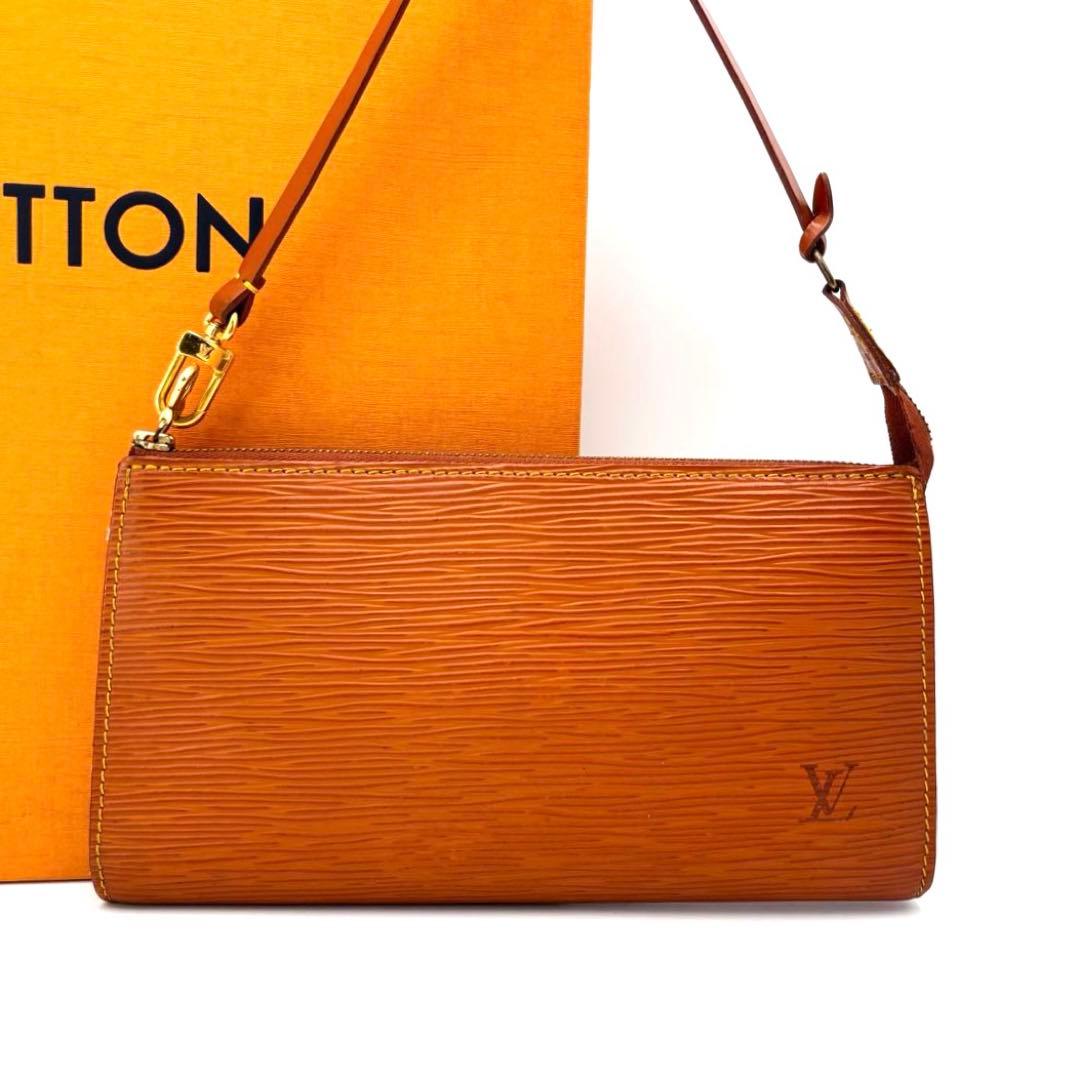 ルイヴィトン M40778 エピ ポシェット アクセソワール ポーチ ブラウン