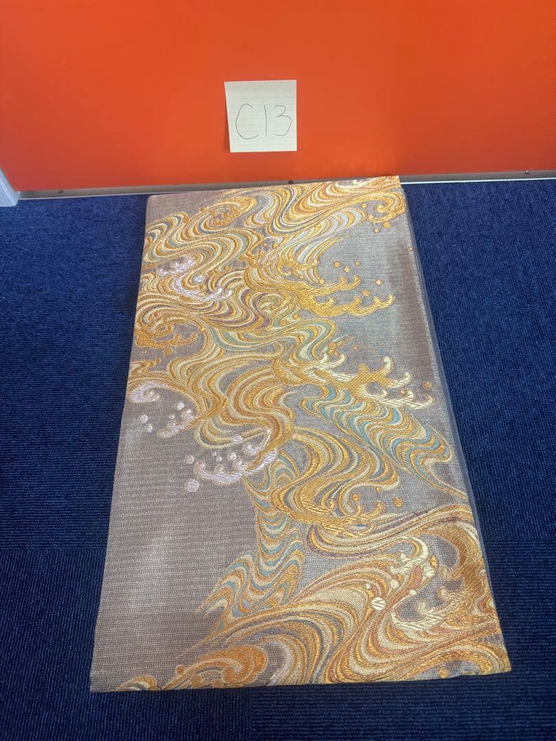 2692袋帯 古代彫金紋 西陣織 金糸　高級上質上品　約440cm 未使用
