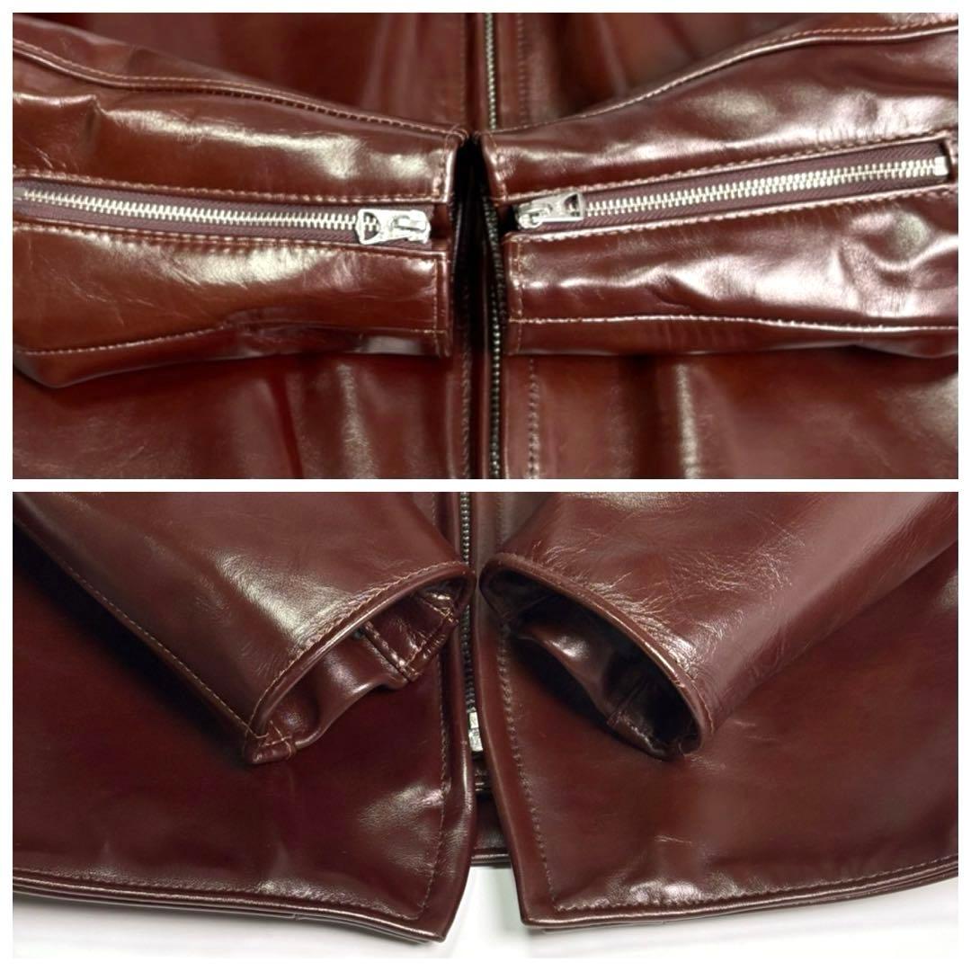 【米国製】SCHOTT レザー ライダースジャケット 馬革42 641XJH