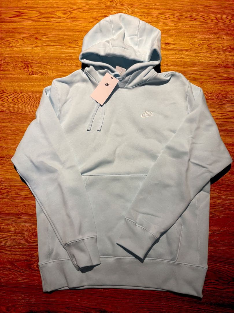 NIKE 新品未使用　フーディー　パーカー　裏起毛　Mサイズ　ライトブルー