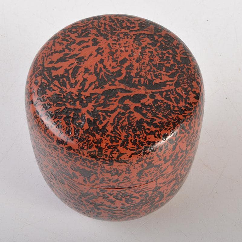 茶道具　加賀蒔絵師　新井司峰作　堆朱　中棗　共箱　V　6838