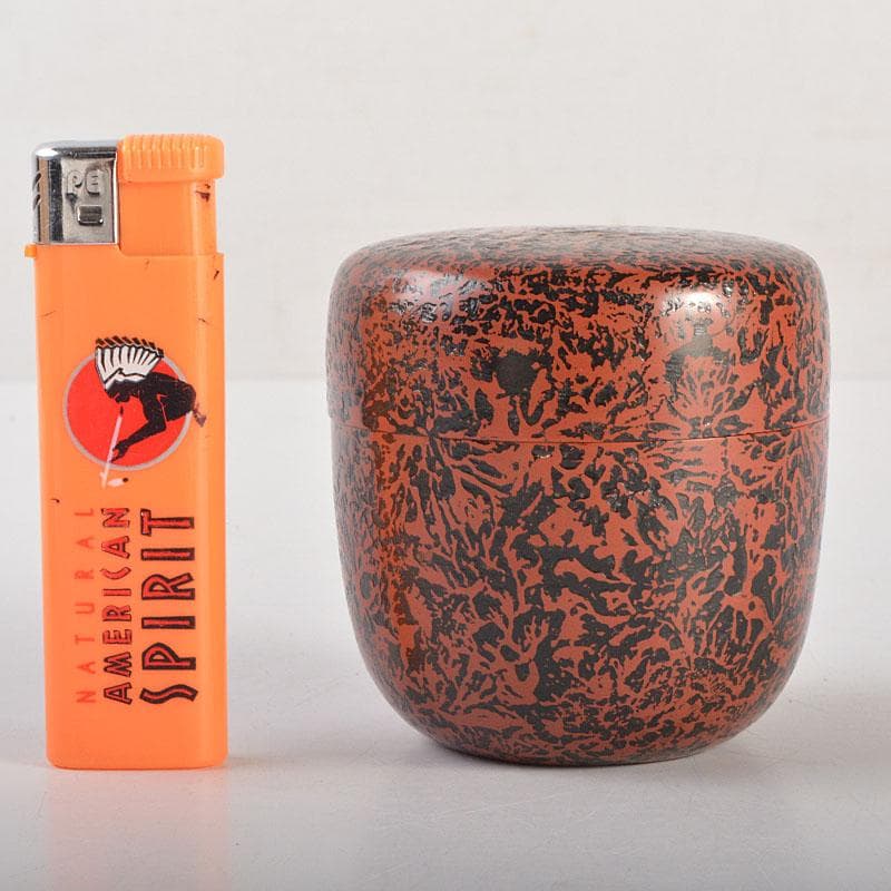 茶道具　加賀蒔絵師　新井司峰作　堆朱　中棗　共箱　V　6838