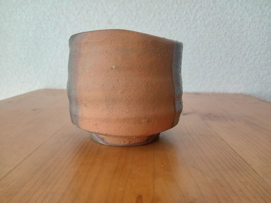 備前焼　中村真ぐいのみ　中村六郎　中村和樹 共箱（紐無し）共布　栞あり