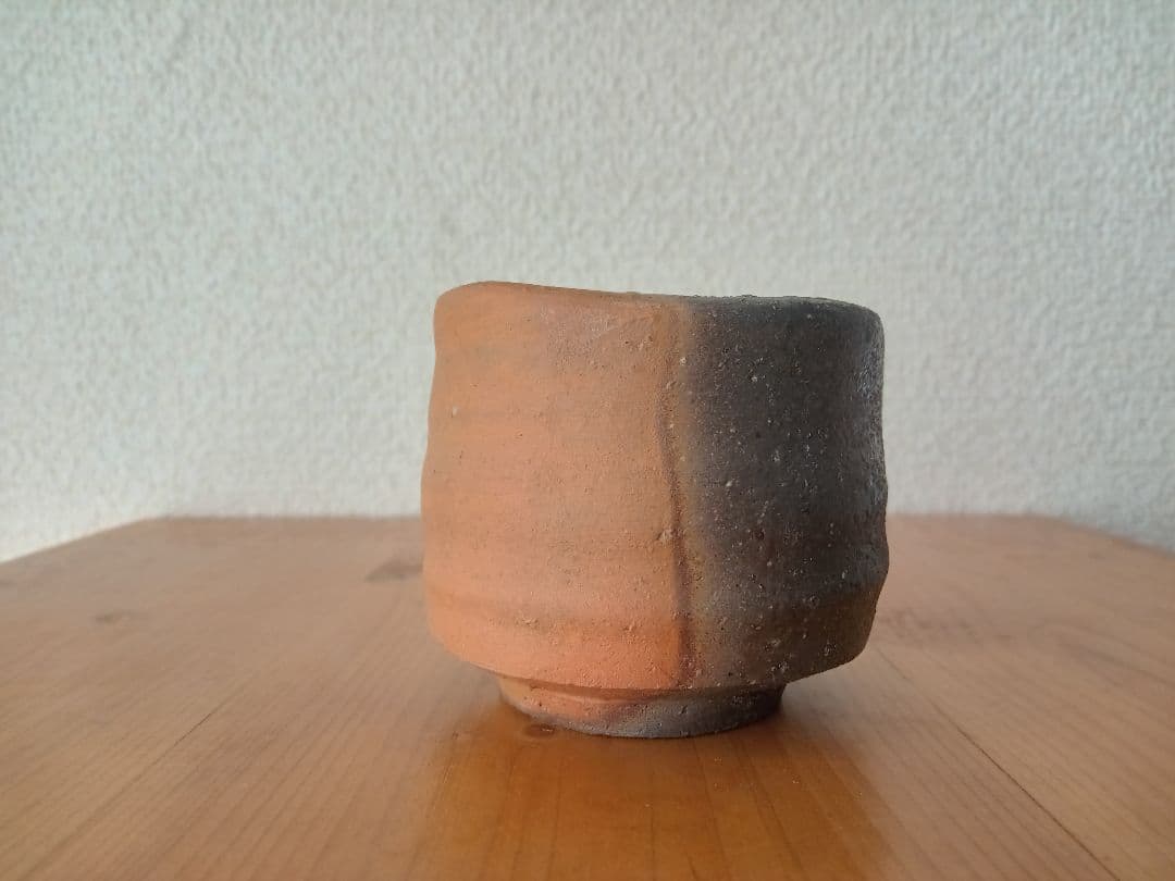 備前焼　中村真ぐいのみ　中村六郎　中村和樹 共箱（紐無し）共布　栞あり