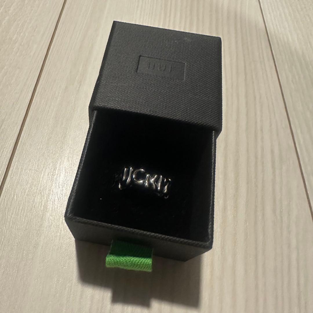 HUF FACK 文字リング シルバー 指輪
