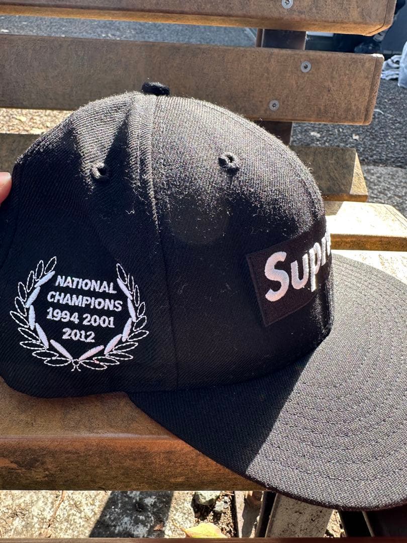 Supreme NATIONAL CHAMPIONS キャップ　ブラック
