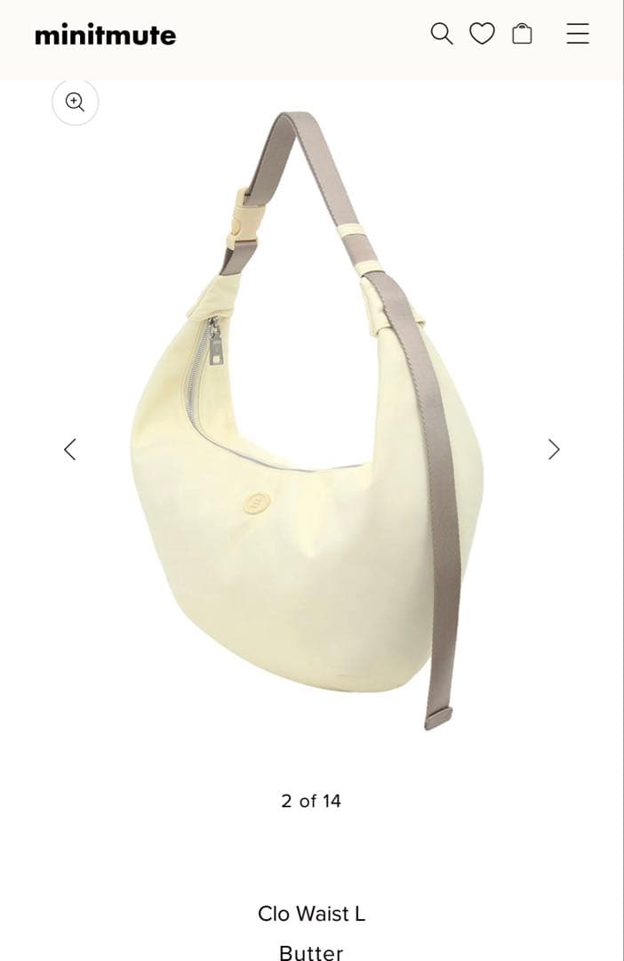 新品　minitmute ミニットミュートClowaistバッグ　butter