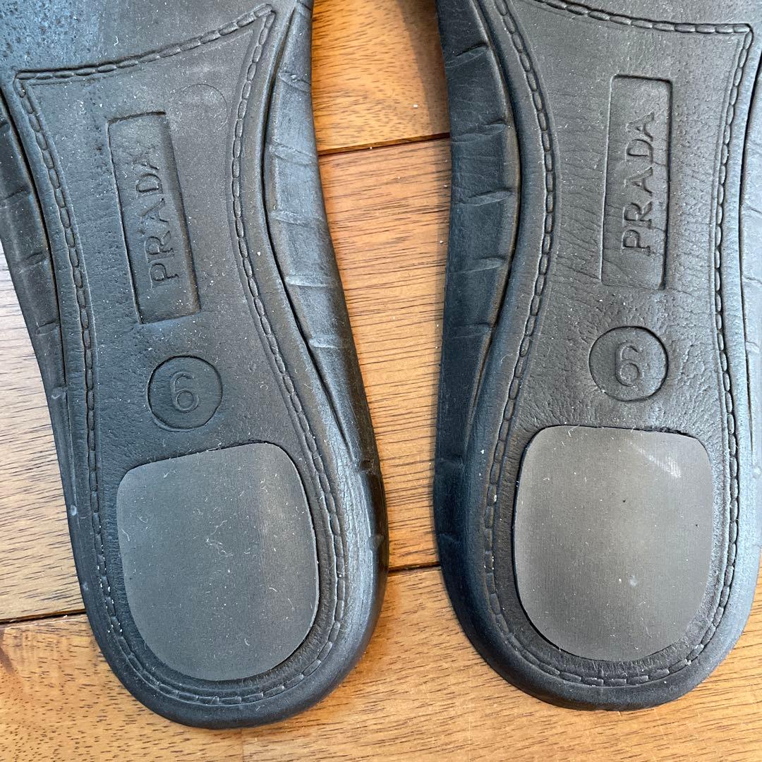 プラダ PRADA ローファー スリッポン ドライビングシューズ　ネイビー