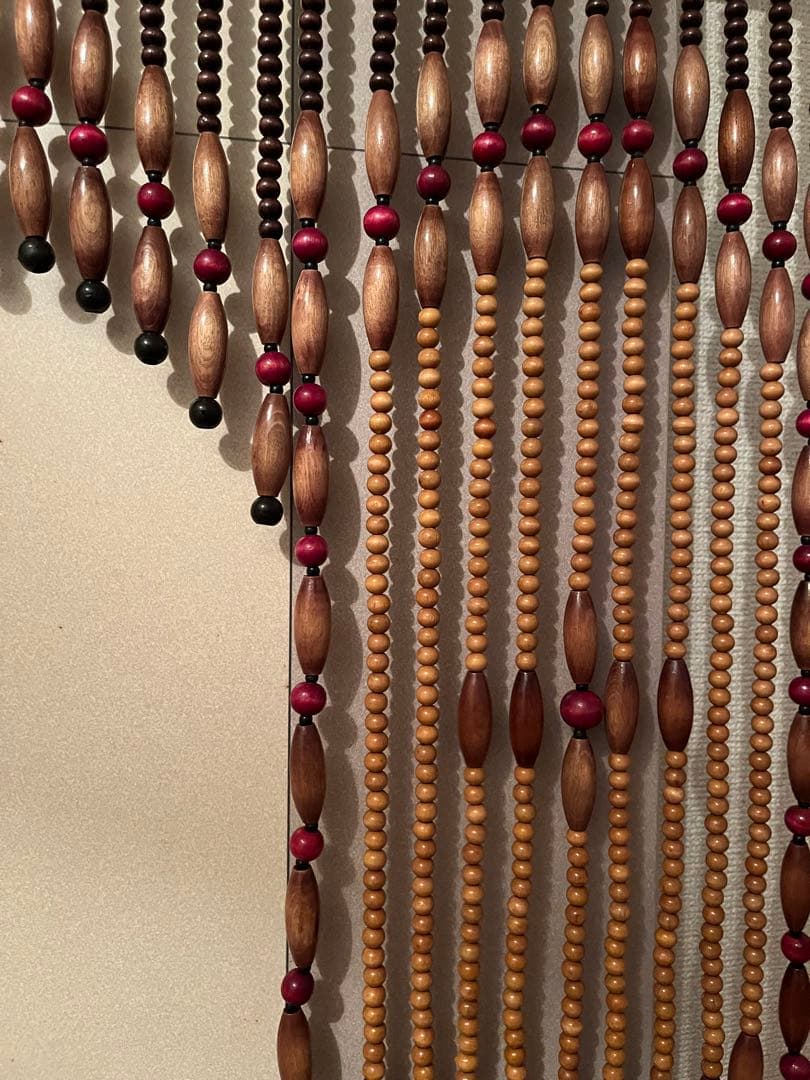 木製ビーズのれん 珠のれん