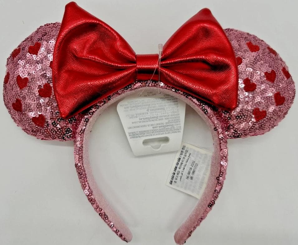 新作【日本未発売】 ミニー バレンタイン スパンコールカチューシャ