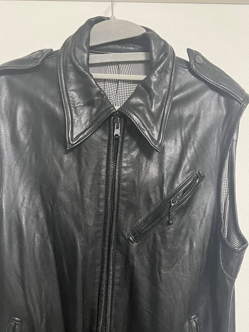 05ss ナンバーナイン　archive レザーライダースロングジャケット