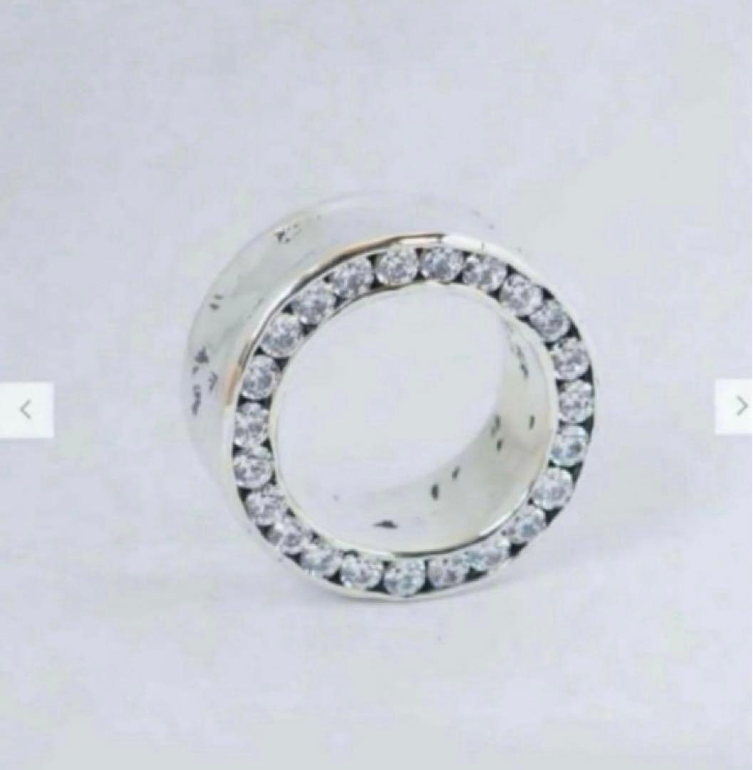 【値下げ】e.m. イーエム　サイドジルコニア埋め込みリング　13号