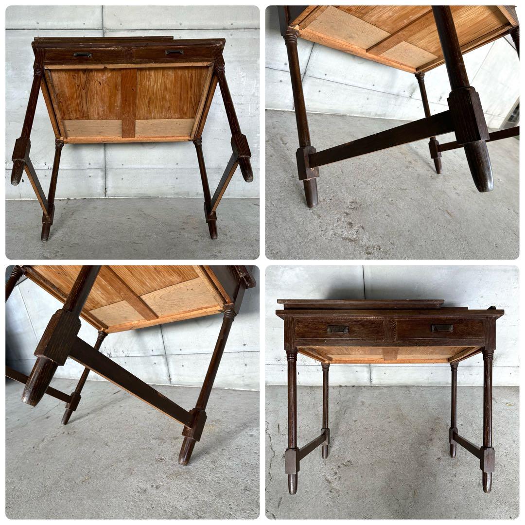 ✦昭和レトロ✦ アンティーク 製図机 ドラフティングデスク 木製 ライティング