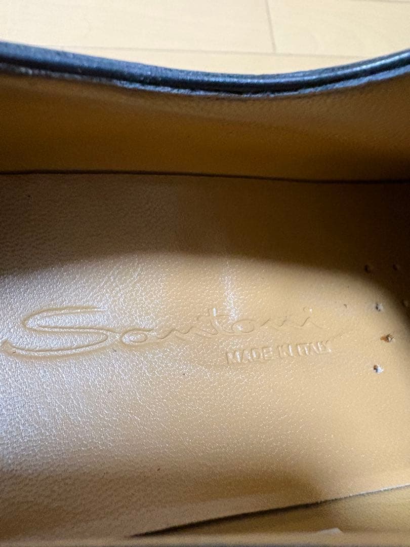 Santoni ブラックドレスシューズ 7.5 (F)