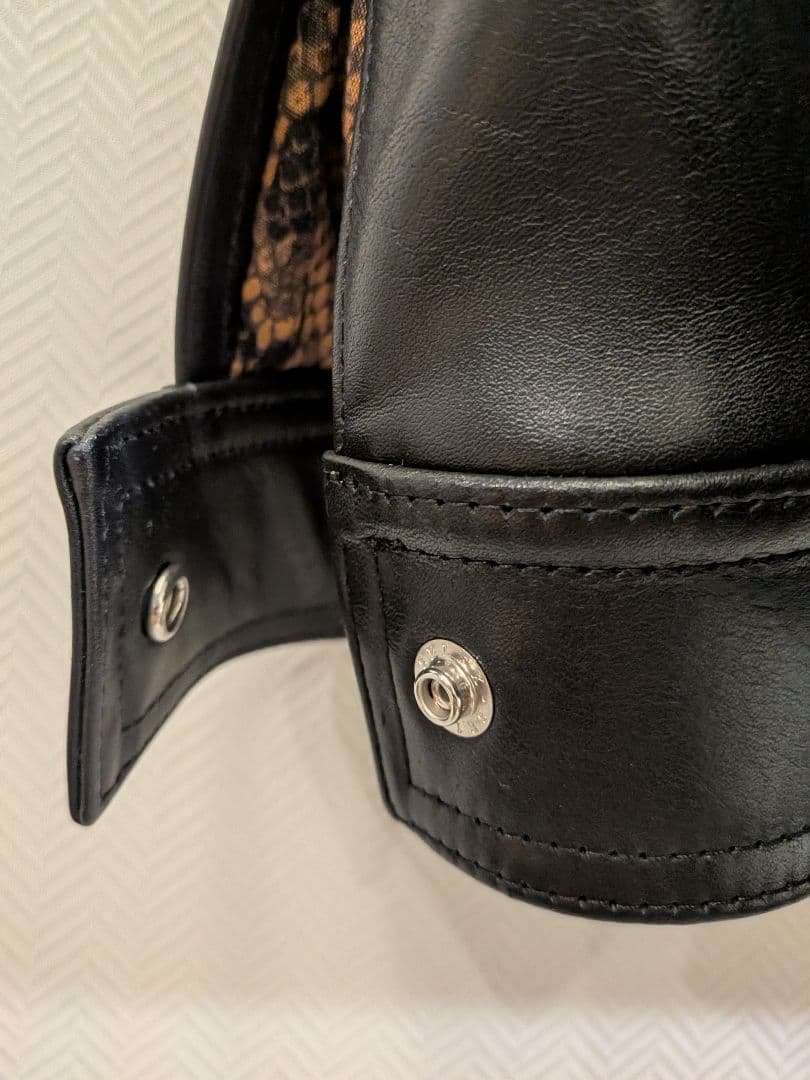 ワコマリア　レザーシングルライダースジャケット