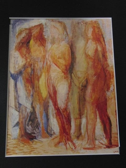 森芳雄、【女性たち】、希少な額装用画集画、新品高級額 額装付、状態良好