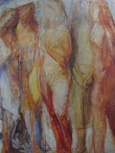 森芳雄、【女性たち】、希少な額装用画集画、新品高級額 額装付、状態良好