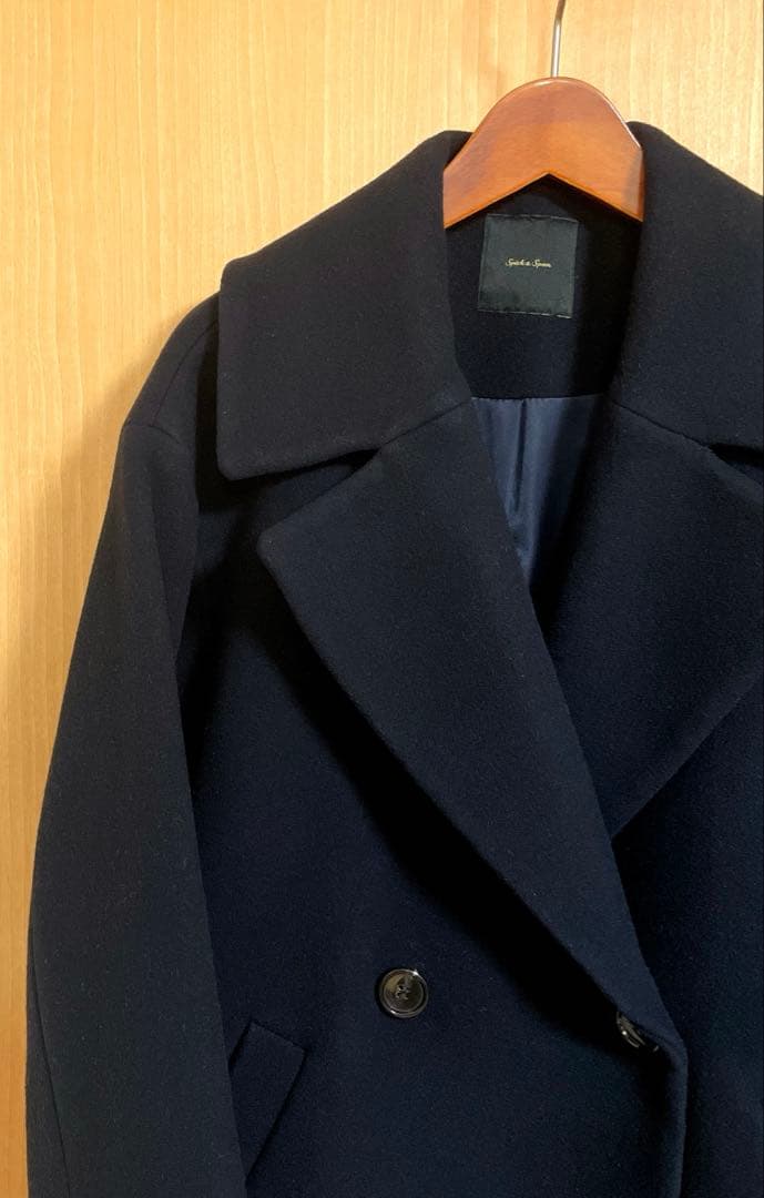 ☆美品☆スピックアンドスパン　定価47,300円　Wラペルチェスターコート　34