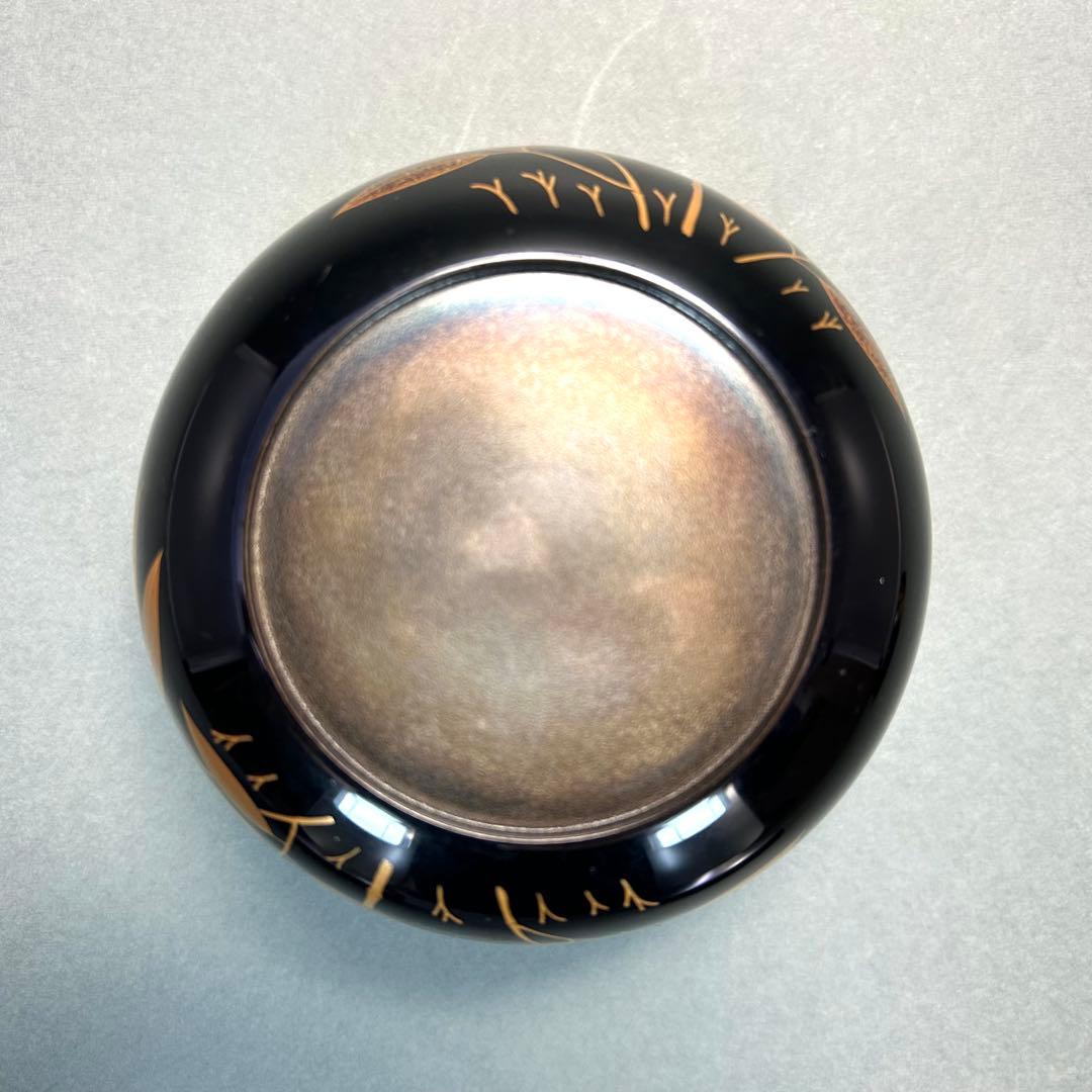 棗　『村田宗覚　笹蒔絵』　惺斎好写　平棗　お茶道具　茶道　共箱　工芸品