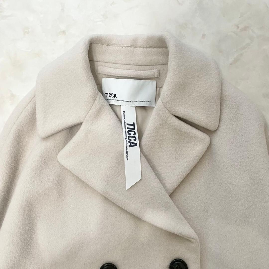 ticca テントコート アイボリー 　チェスターコート　オーバーサイズ