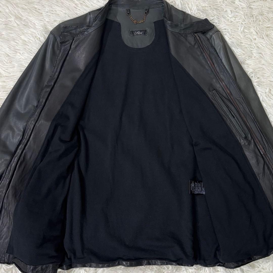 Sisii シシ ライダース ウォッシャブル レザージャケット ブラック S