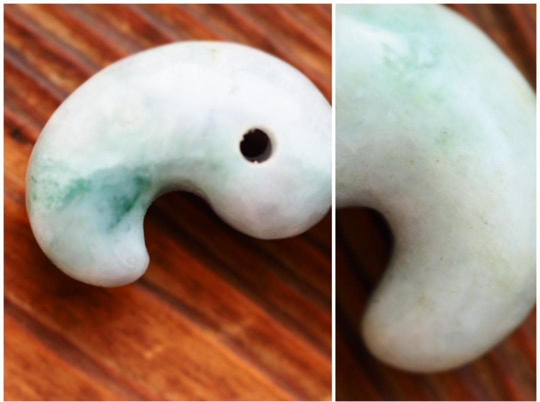 糸魚川翡翠　勾玉　和装小物　根付　鑑賞　お守り　天然無処理ヒスイ