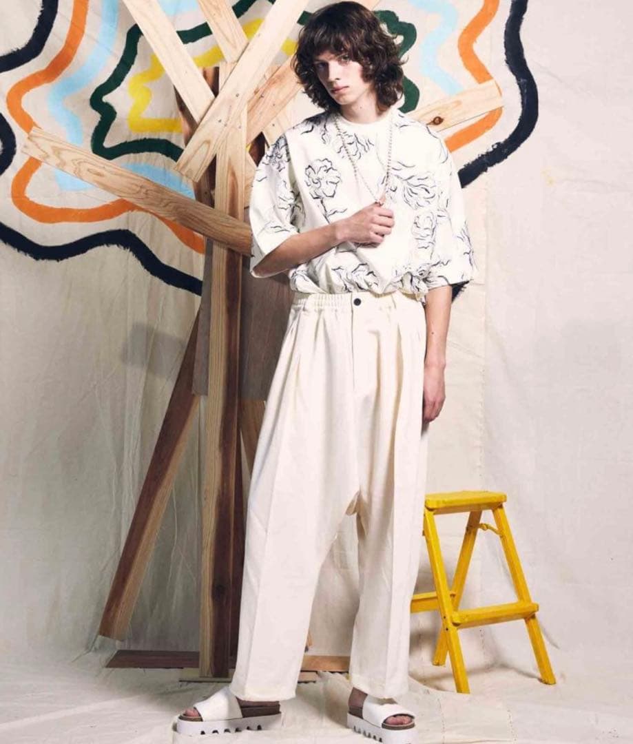 メゾンスペシャル ツイミーツイル 2タック サルエルパンツ