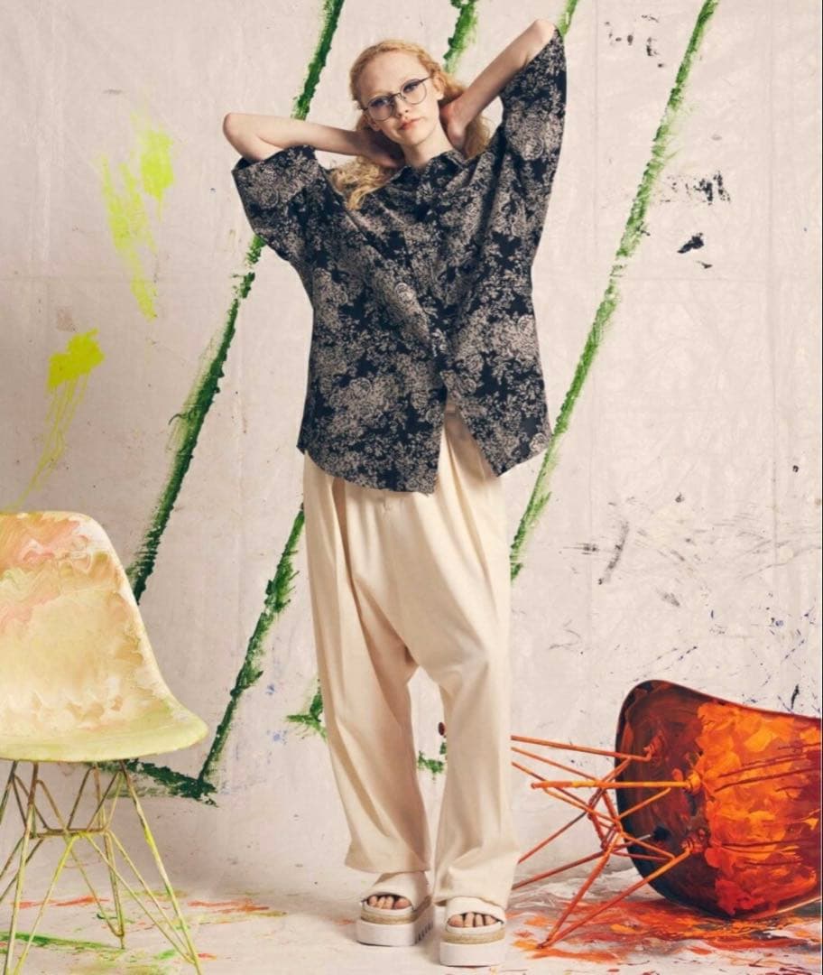 メゾンスペシャル ツイミーツイル 2タック サルエルパンツ