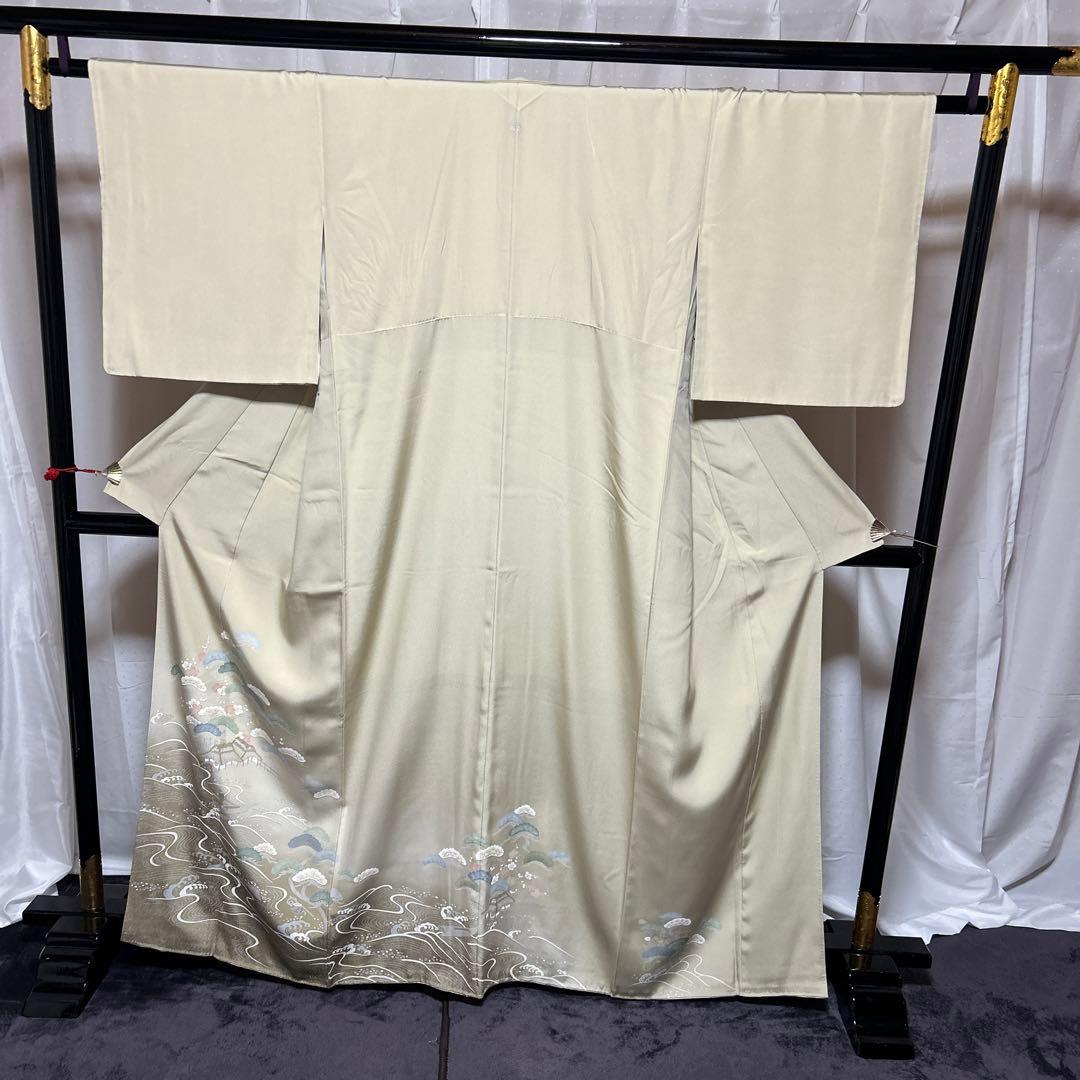 か*ん様 未使用近い　美品　袷　正絹　友禅　訪問着　フルセット　西陣唐織プラチナ