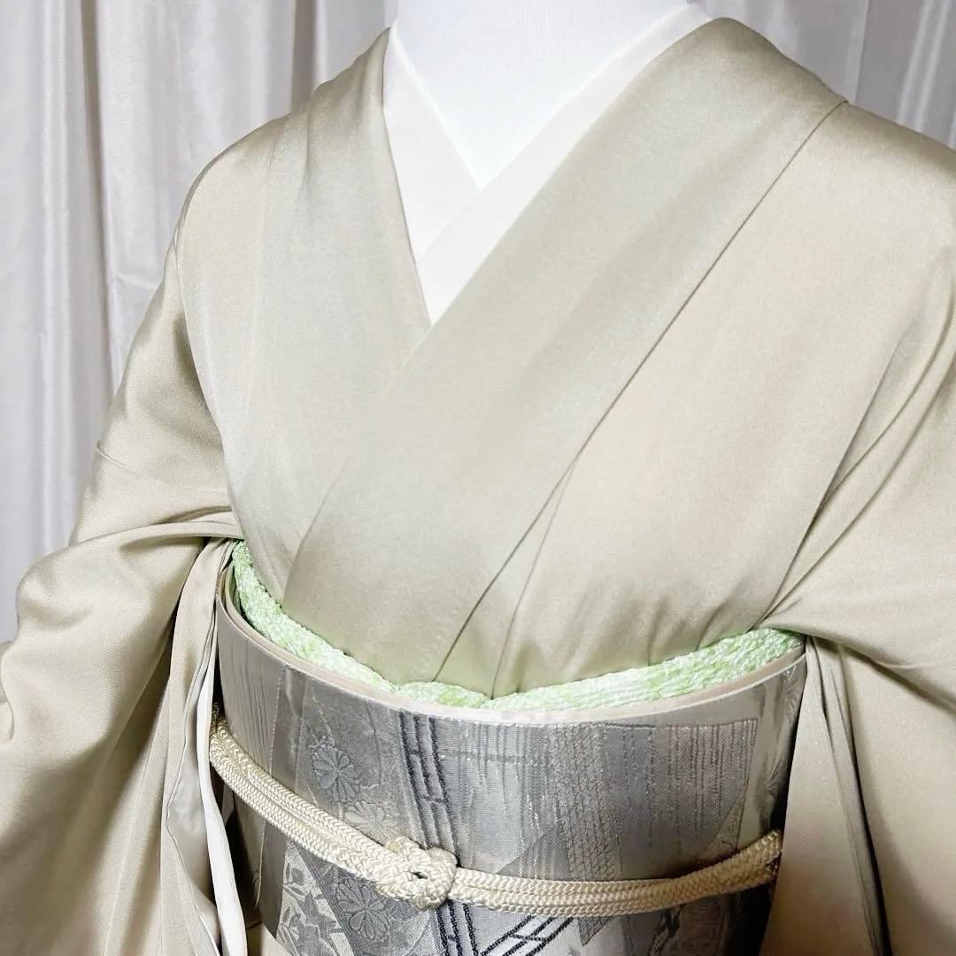 か*ん様 未使用近い　美品　袷　正絹　友禅　訪問着　フルセット　西陣唐織プラチナ