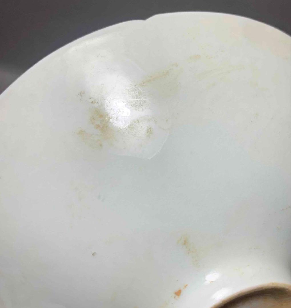 中国 輪花人面図碗　f2250419