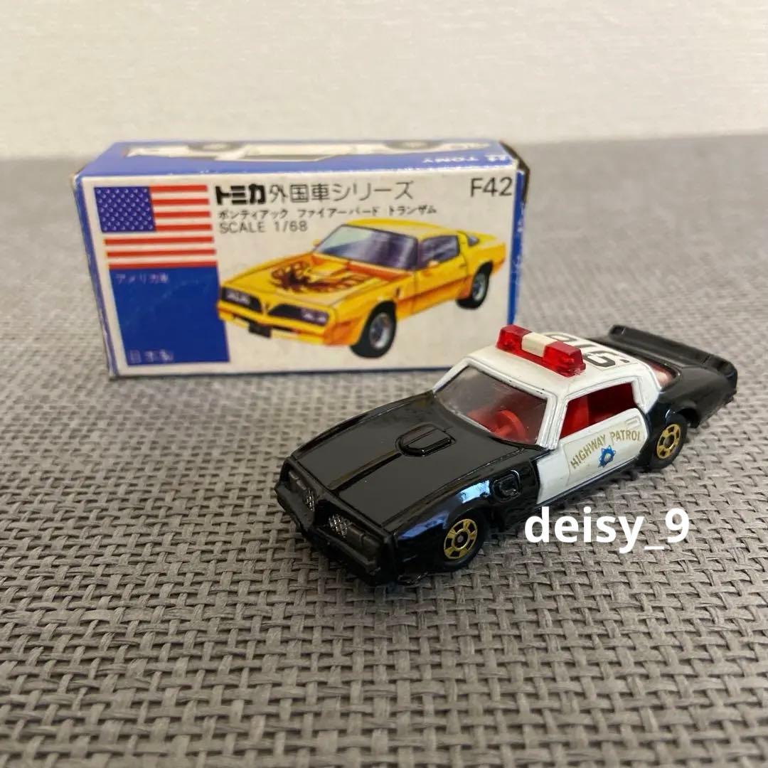 トミカ 日本製 ポンティアック ファイアーバード トランザム 青箱 外国車