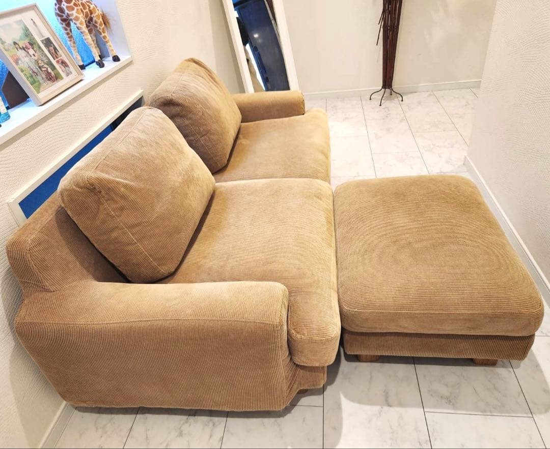 unico ウニコ GREIG（グレイグ）カバーリング3人掛けソファ&オットマン