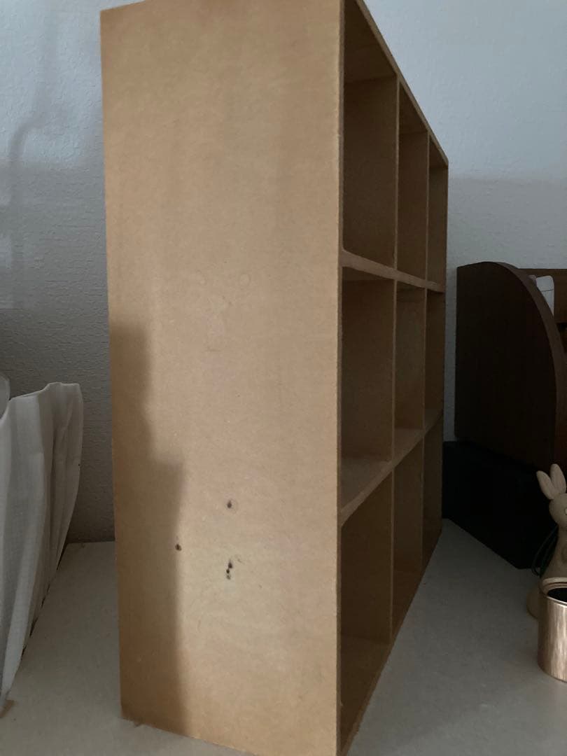 2割お値下げ40年前ブロカント購入ディスプレイラック飾り棚マス目箱柳カゴ5個つき