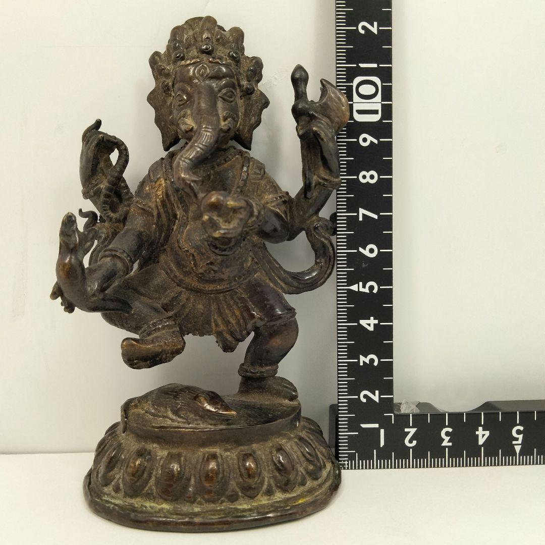 Ｍ165-3 時代古銅仏 歓喜天 ガネーシャ チベット仏　仏教美術