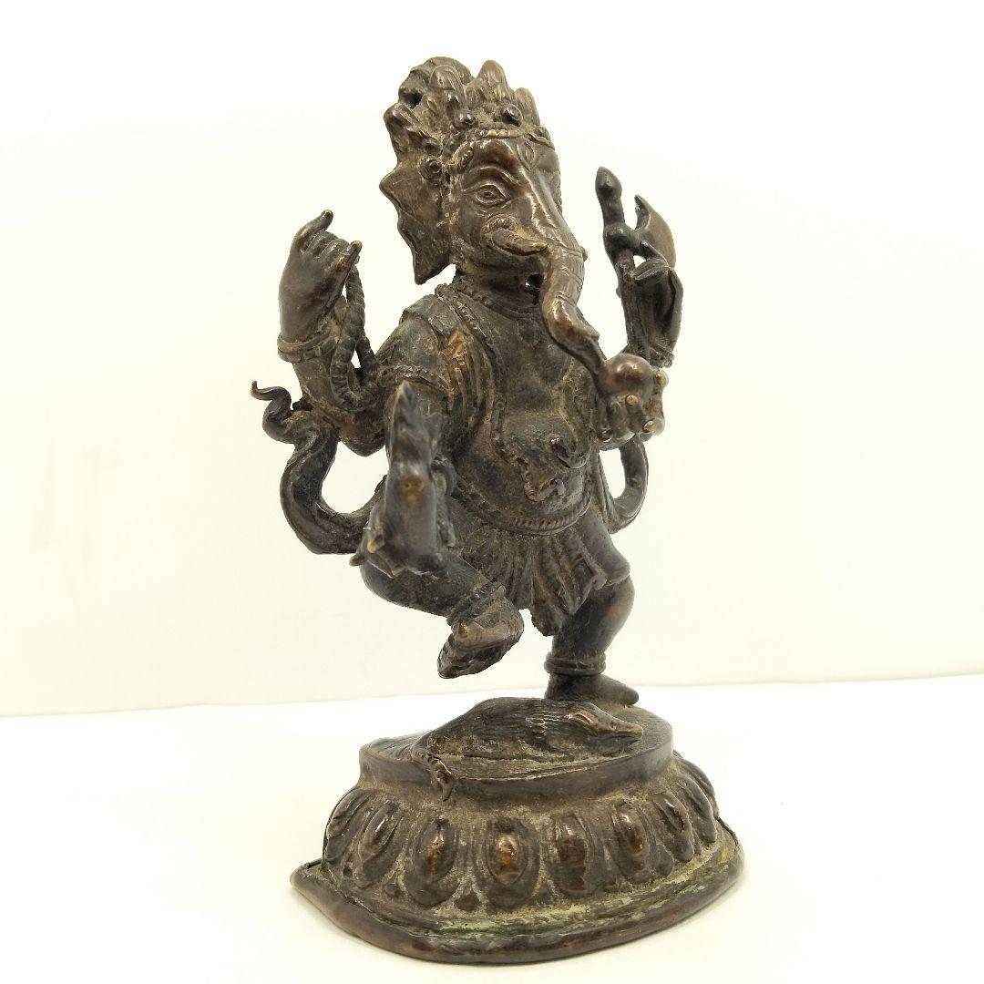 Ｍ165-3 時代古銅仏 歓喜天 ガネーシャ チベット仏　仏教美術