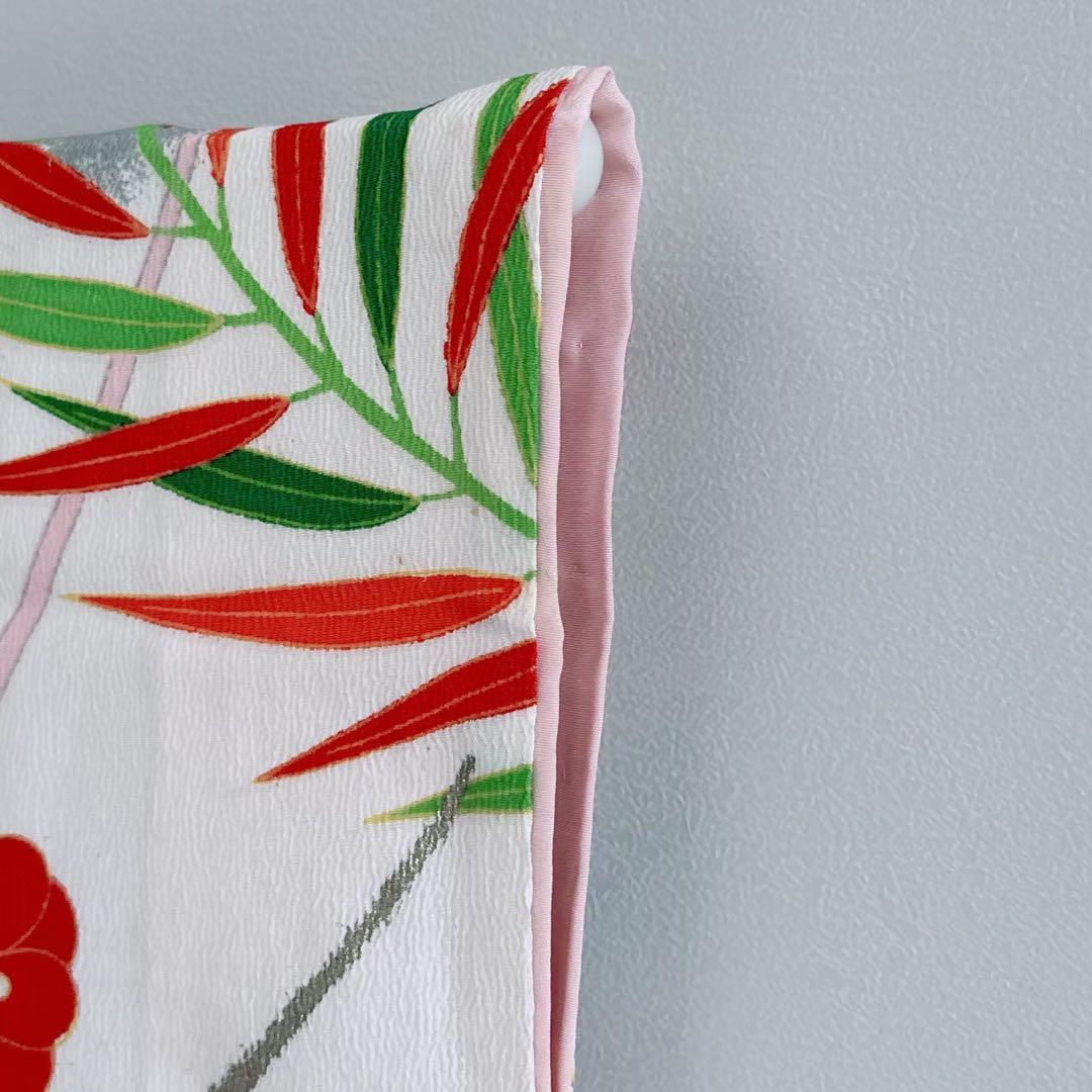 昭和レトロ　フルセット　七五三　７歳　女の子　孔雀羽　赤袋帯　簡単半衿　7083