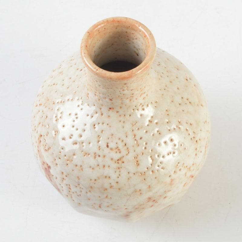 北大路魯山人作　志野焼　徳利　酒器　竹腰長生極め箱　V　9610