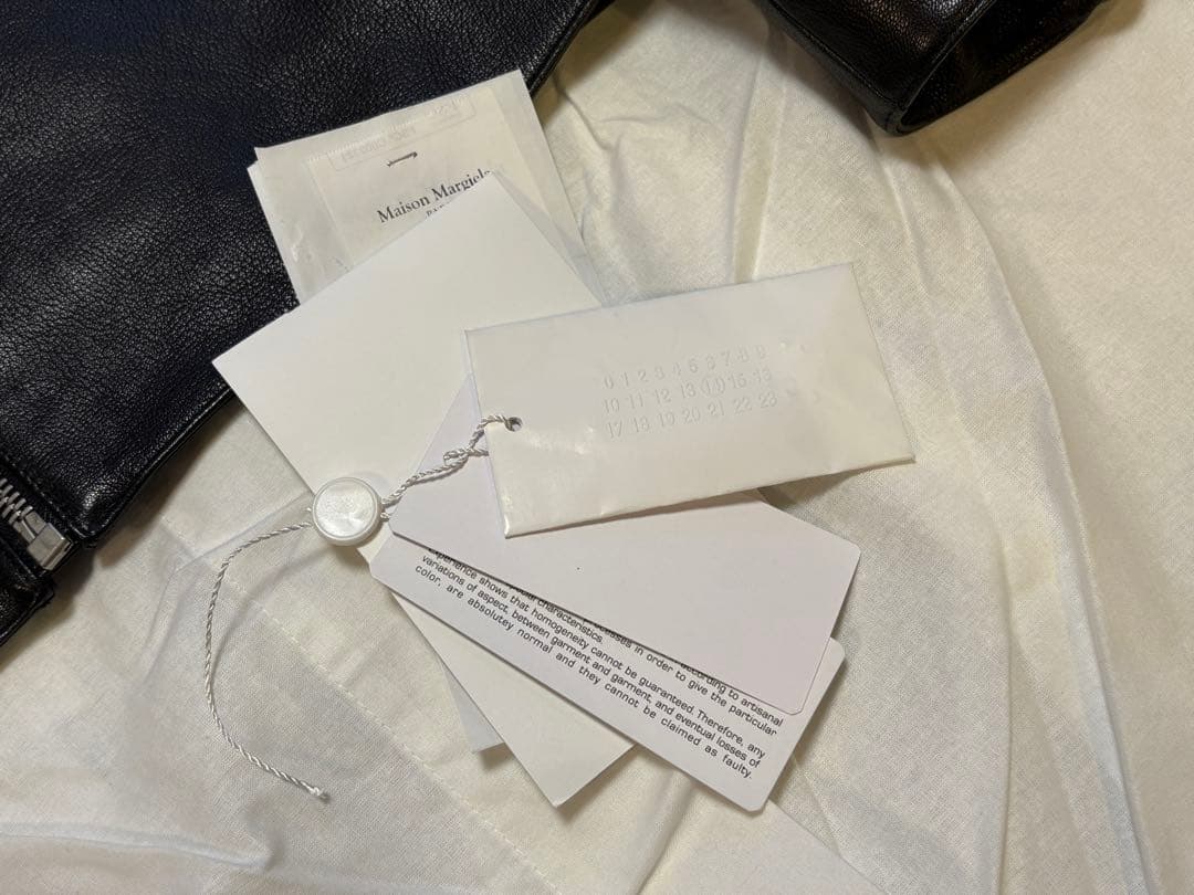 メゾンマルタンマルジェラ 定番八の字5zipシングルライダース