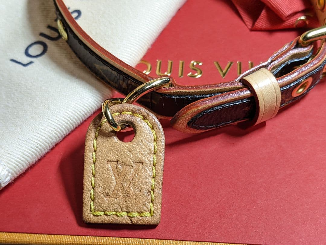 美品 LOUIS VUITTON ルイヴィトン モノグラム ドッグカラー 首輪