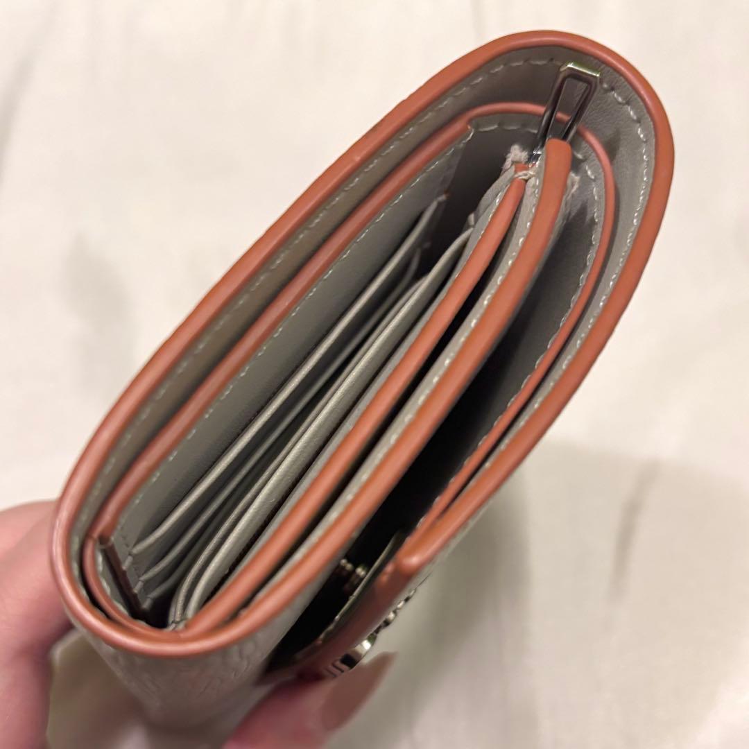 【美品】ロエベLOEWE アナグラム バーティカル ウォレット 折り財布