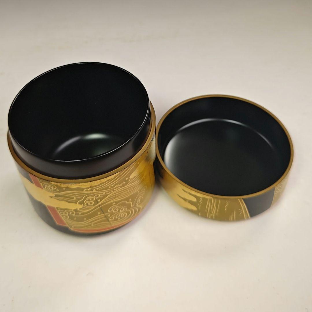 イ820 棗『奥津一心斉作』『誰が袖棗 蒔絵　四季　共箱』茶道具　漆塗