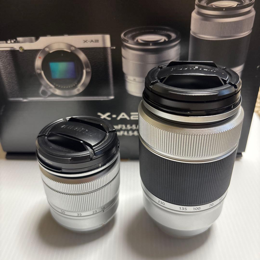 FUJIFILM ミラーレス一眼 X-A2 ダブルズームレンズキット シルバー