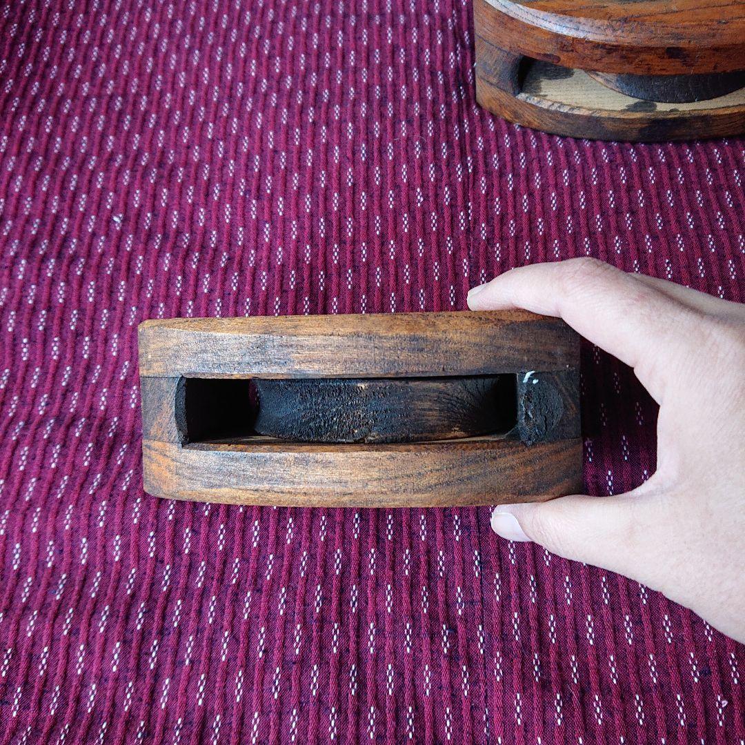 木製の滑車３セット